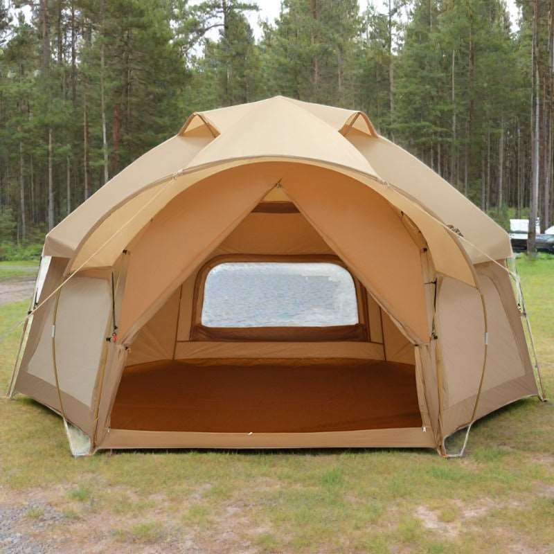 Utforska Vildmarken med Vårt Uppblåsbara, Helisolerade Campingtält för 2-4 Personer