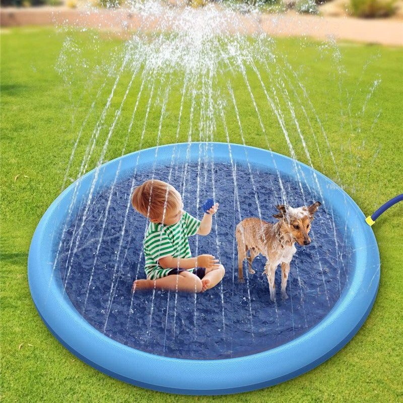 Inflatable Splash pool with water spray for both children and pets