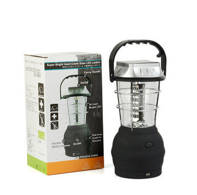 "Explore Perfect Lighting for Your Outdoor Adventures with Our Solar Camping Lamp, Model 2860 in Elegant Black Design. Made of High Quality ABS and GPPS, It Combines Simplicity with Durability to Offer the Ultimate Camping Experience."