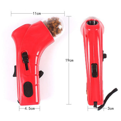 Encourage Your Dog With Our Reward Gun For Dog Training And Everyday Obedience! A great interactive toy for you and your pet, with a carrying strap for better portability and a comfortable handle for easy use.