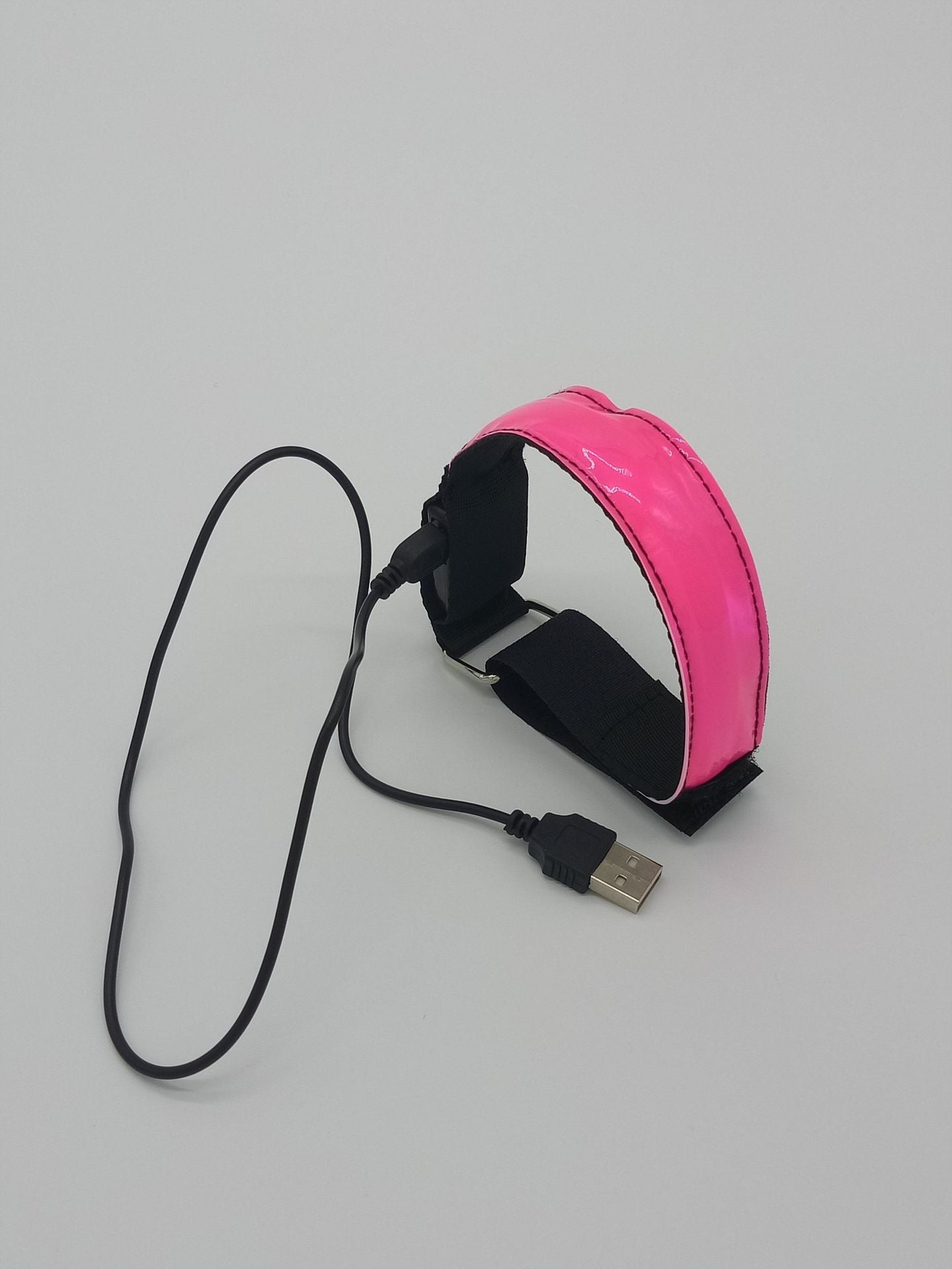 LED-Arm-band-green-dark-svart-vitt-vinter-safe-keep-buy-big-Pink