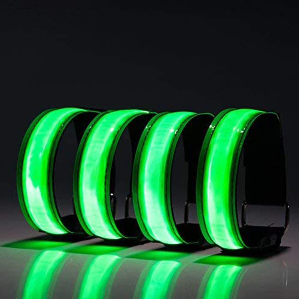 LED-Arm-band-green-dark-svart-vitt-vinter-safe-keep-buy-big-Green