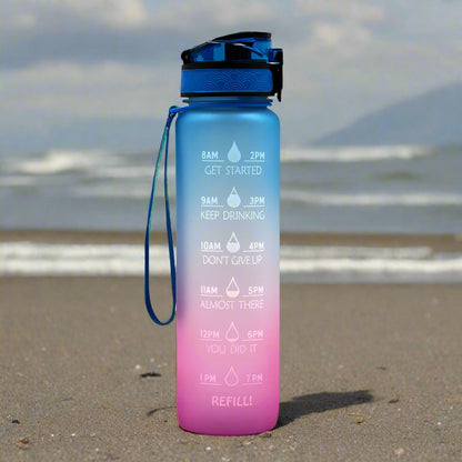 1L Tritan Water Bottle With Time Marker Bounce Cover Motivational Water Bottle Cycling Leakproof Cup For Sports Fitness Bottles