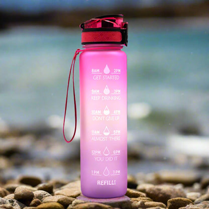 1L Tritan Water Bottle With Time Marker Bounce Cover Motivational Water Bottle Cycling Leakproof Cup For Sports Fitness Bottles