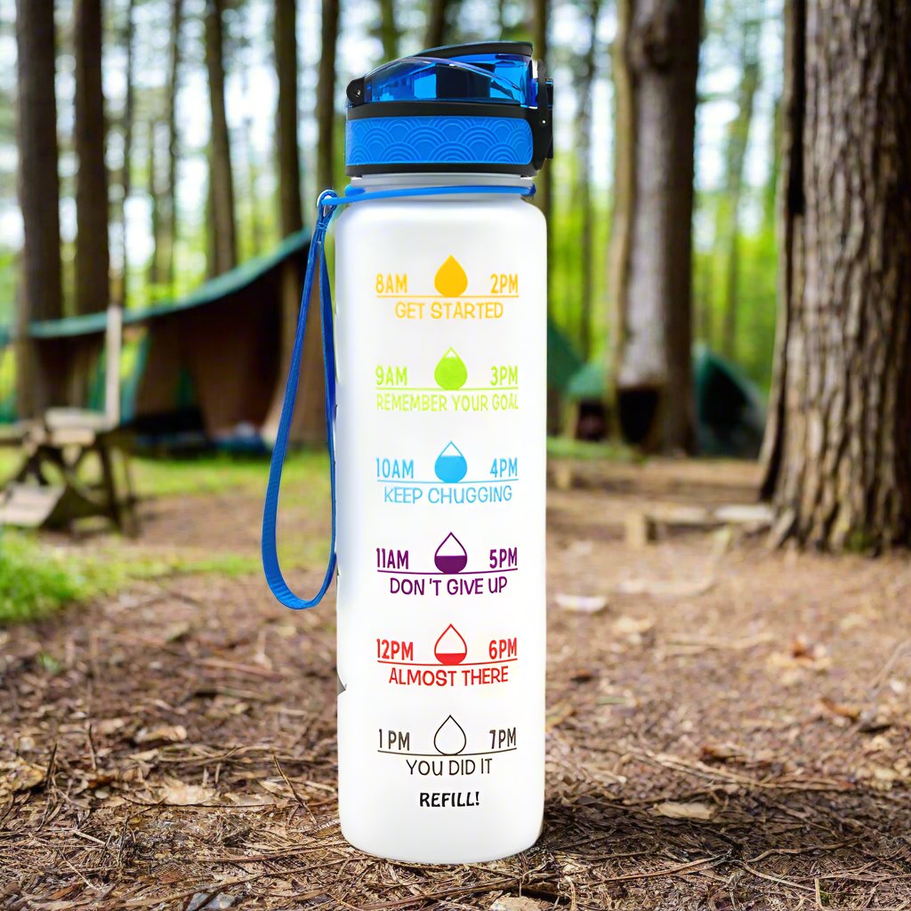 1L Tritan Water Bottle With Time Marker Bounce Cover Motivational Water Bottle Cycling Leakproof Cup For Sports Fitness Bottles