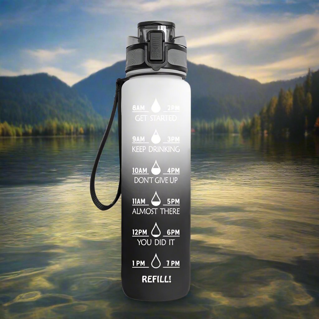 1L Tritan Water Bottle With Time Marker Bounce Cover Motivational Water Bottle Cycling Leakproof Cup For Sports Fitness Bottles