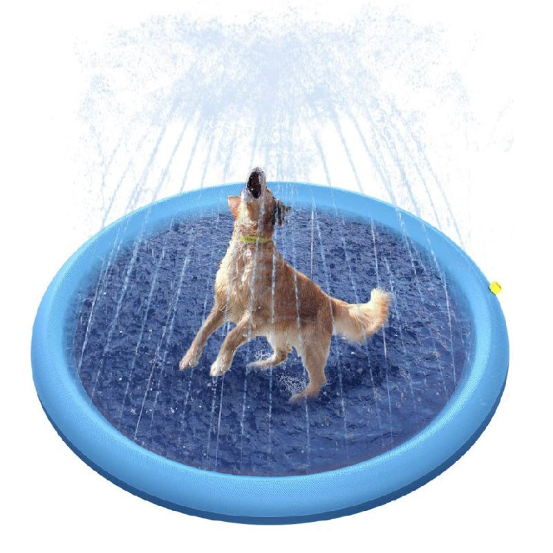 Inflatable Splash pool with water spray for both children and pets