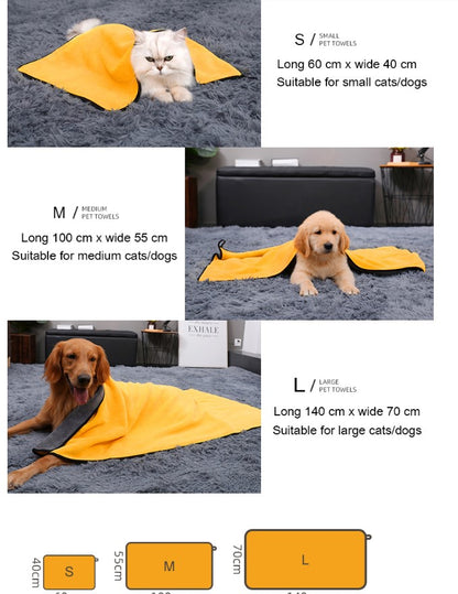 Quick drying pet bath towel Dog-Towel-Water-Dry-Bath-fast-hunting-travel-comfort-pet-dog-protection.