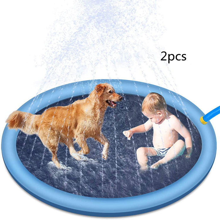 Inflatable Splash pool with water spray for both children and pets