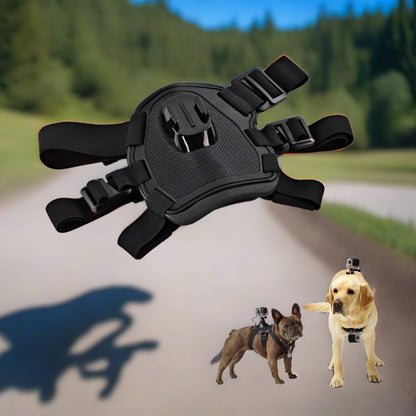 Fäst din GoPro-kamera på hunden och fånga världen ur dess perspektiv. Det här bröstbältet har två fasta positioner för att fånga olika vinklar: fastsättning på bröstet för att fånga tuggben, markskrapning och rörelser framåt; fastsättning på ryggen bild 5