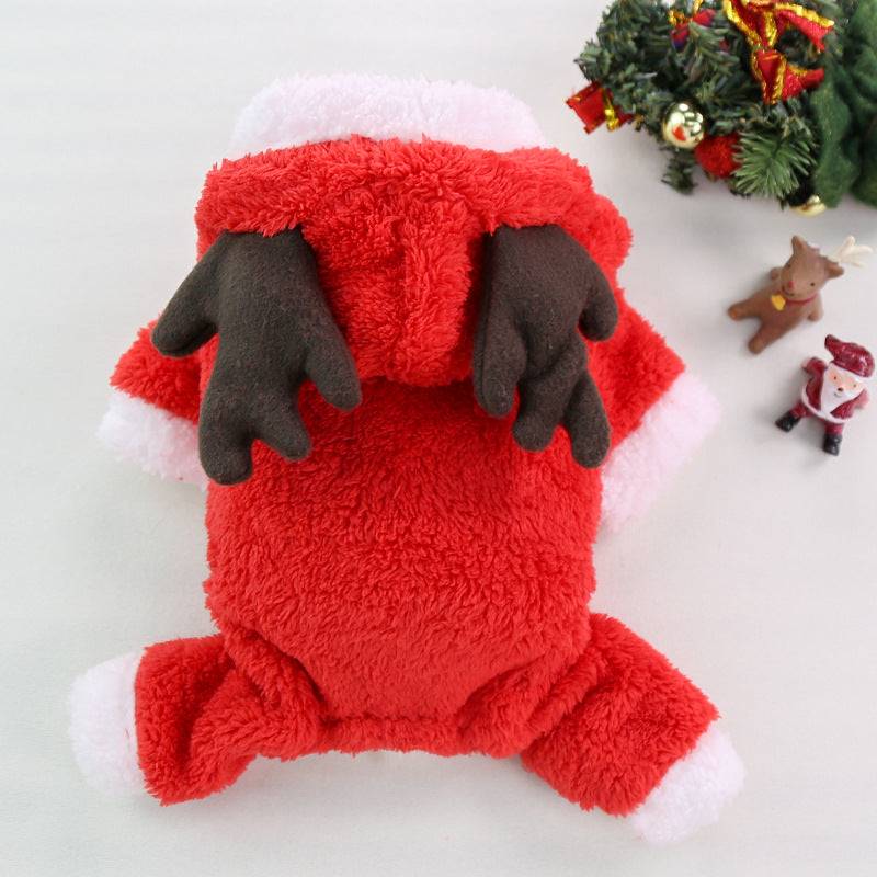 Dog Christmas Clothes Kläder-Jul-Christmas-Dog-hund-clothes-Pet-cute-love-cat-puppy-red-grön-blå-brun-tomte-jultomte-unisex-K9-Valp-Kön-Fyrbeta-Julkläder-Shop-House-maximal