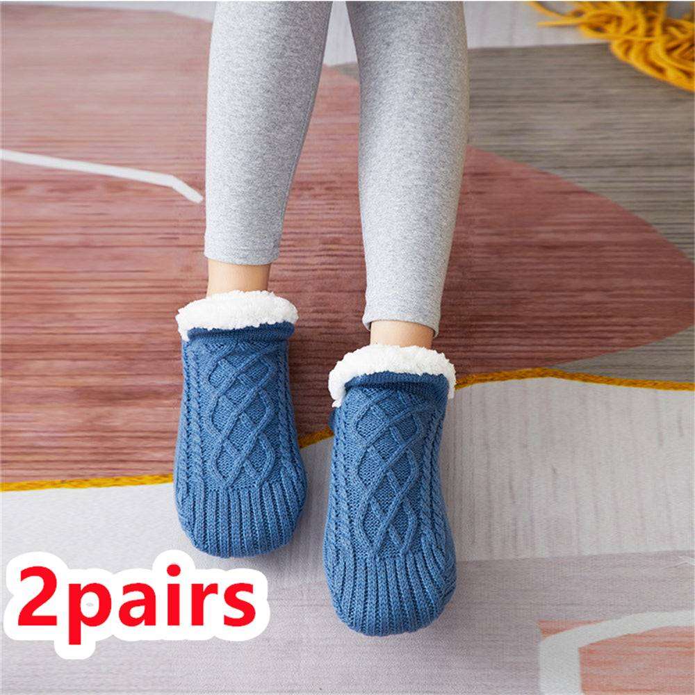 Inomhus Golvstrumpor – Förtjockade, Mjuka och Bekväma för Kvinnor (storlek 35-45) Winter-woolen-socks-women-thicken-warm-home-bedroom-socks-slippers-men-non-slip-foot-warmer-snow-socks-calcines-Jul-Pet