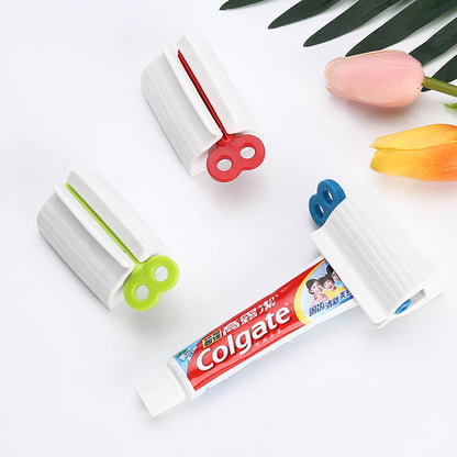 Toothpaste holder that squeezes the last bit out of the tube, better for you and the climate.