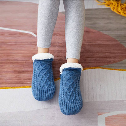 Inomhus Golvstrumpor – Förtjockade, Mjuka och Bekväma för Kvinnor (storlek 35-45) Winter-woolen-socks-women-thicken-warm-home-bedroom-socks-slippers-men-non-slip-foot-warmer-snow-socks-calcines-Jul-Pet