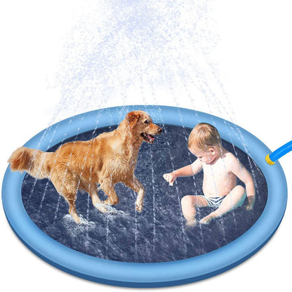 Inflatable Splash pool with water spray for both children and pets