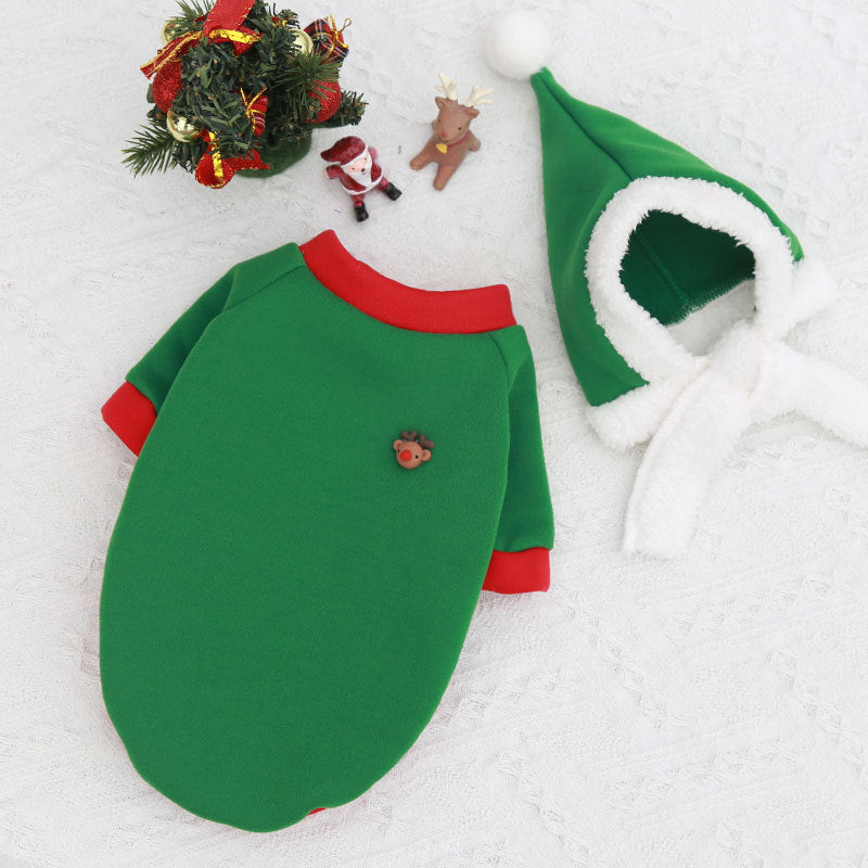 Celebrate Christmas in Style with Our Dog Christmas Pet Supplies Clothes! Made from high quality fabric and falling under the casual wear category, perfect for adding a touch of holiday cheer to your furry friend's wardrobe.