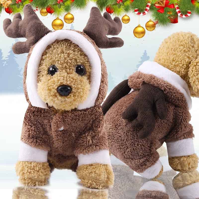 Dog Christmas Clothes Kläder-Jul-Christmas-Dog-hund-clothes-Pet-cute-love-cat-puppy-red-grön-blå-brun-tomte-jultomte-unisex-K9-Valp-Kön-Fyrbeta-Julkläder-Shop-House-maximal