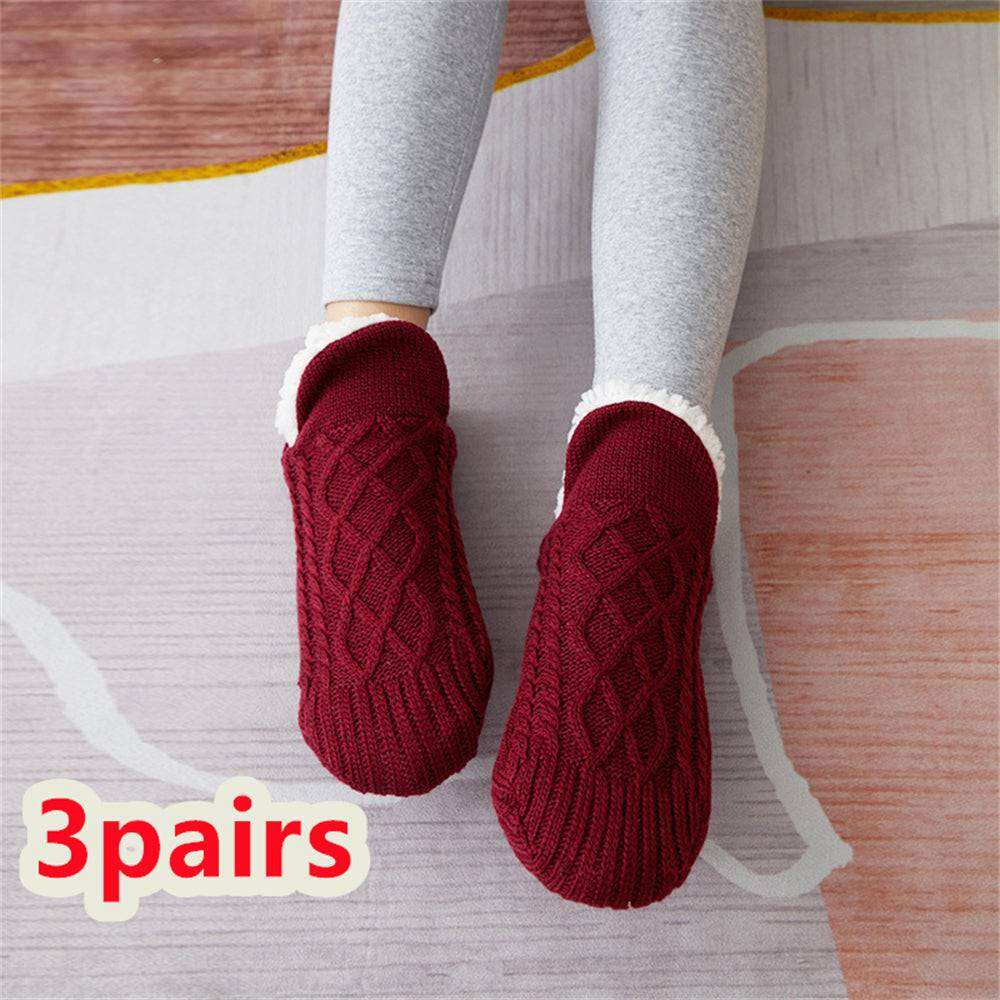 Inomhus Golvstrumpor – Förtjockade, Mjuka och Bekväma för Kvinnor (storlek 35-45) Winter-woolen-socks-women-thicken-warm-home-bedroom-socks-slippers-men-non-slip-foot-warmer-snow-socks-calcines-Jul-Pet