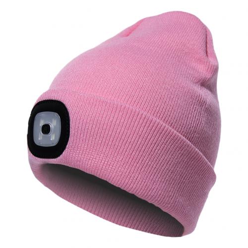 Knitted Wool Cap with Built-in LED Lamp - For Warmth and Safety in the Dark! 