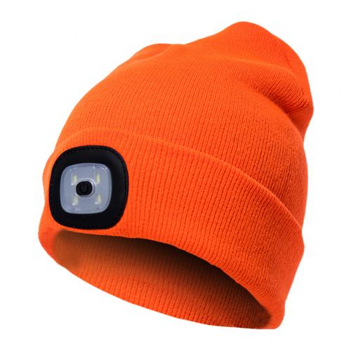 Knitted Wool Beanie with Built-in LED Light – For Warmth and Safety in the Dark!